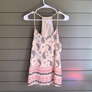 Japana Reversible Paisley Halter- Racer Back Top. M.